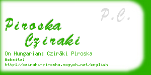 piroska cziraki business card